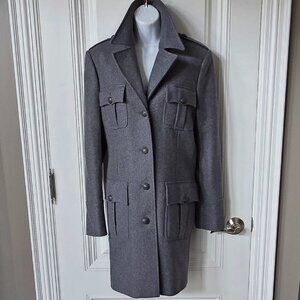 Pink Tartan 100% Wool Coat